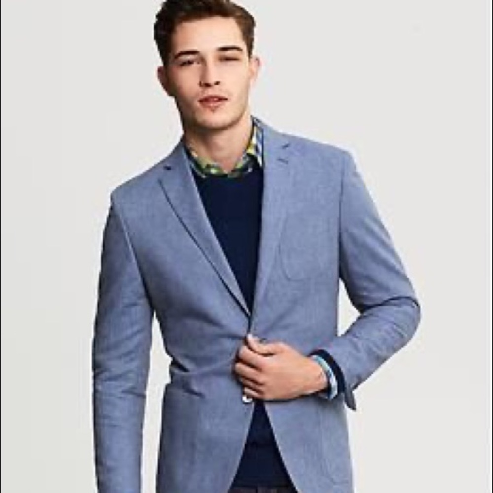 Banana Republic Chambray slim blazer: sz 40R